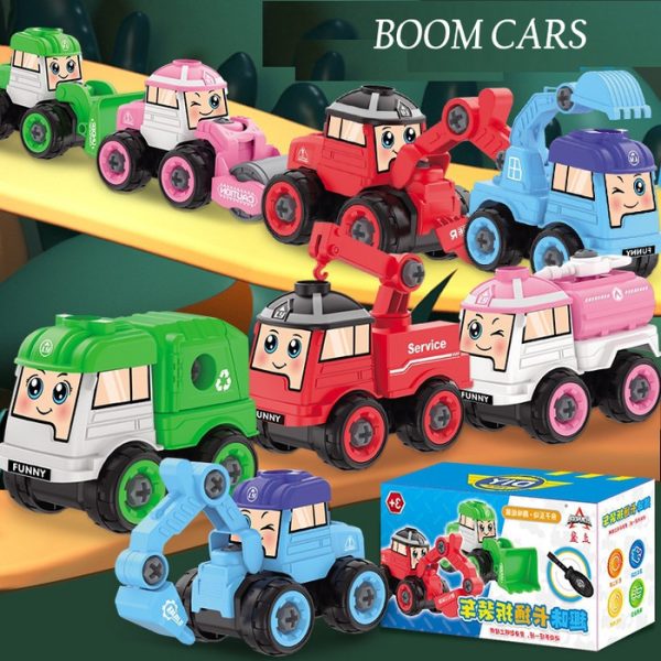 Single Pack Assemble Dinosaurus transportation, Mainan merakit mobil baut obeng anak