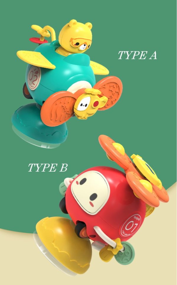 Mainan sensory toy baby fidget spinner tempel,Mainan baling bambu helikoper anak - Image 3