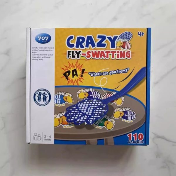 Mainan board game Crazy Fly-Swatting Game, Mainan sight swat words, Mainan edukasi belajar baca tepuk lalat - Image 4