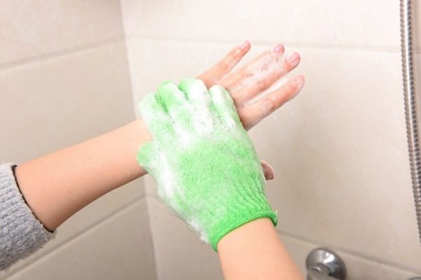 Sarung tangan scrub mandi, Sarung tangan serba guna, Body scrubber glove - Image 3