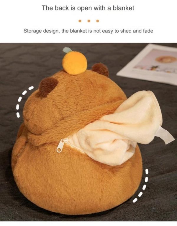 Boneka bantal selimut Capybara, Balmut Kapibara Capibara - Image 6