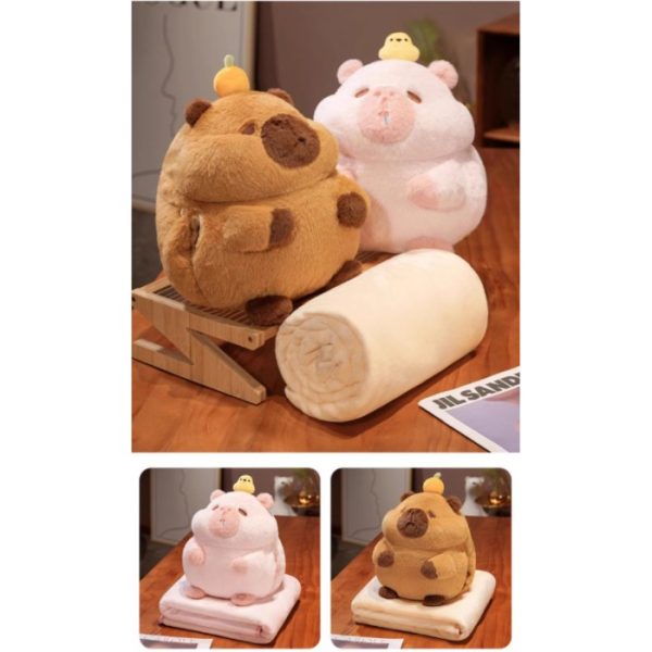 Boneka bantal selimut Capybara, Balmut Kapibara Capibara - Image 9