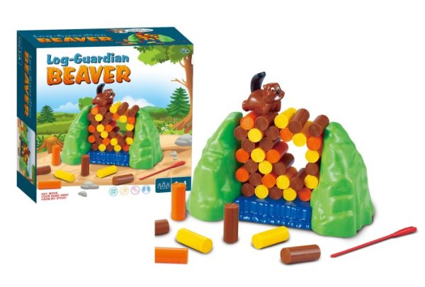 Mainan board game Log Guardian Beaver, Mainan balance game, Board game interaksi