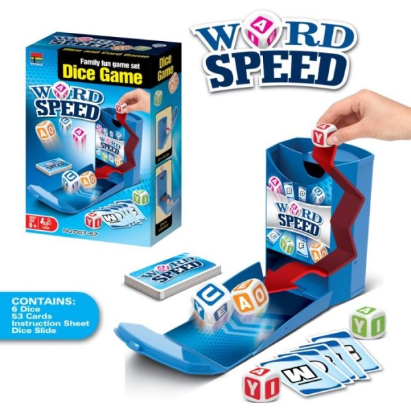 Mainan board game Word Speed Dice Game, Mainan asah otak kosa kata anak