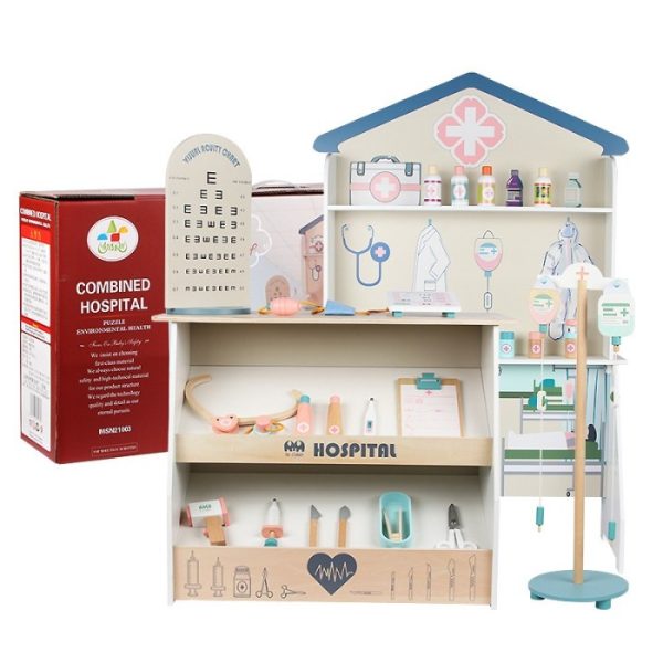 [KHUSUS BATAM] Mainan dokter tukang hospital kayu pretend play anak, Wooden doctor hospital toys - Image 6