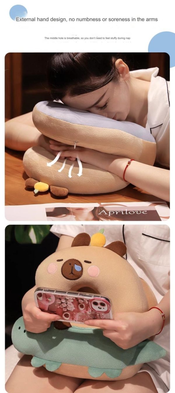 Bantal tidur siang capybara, Cute nap pillow Kapibara, Capibara Bantal tidur siang - Image 2