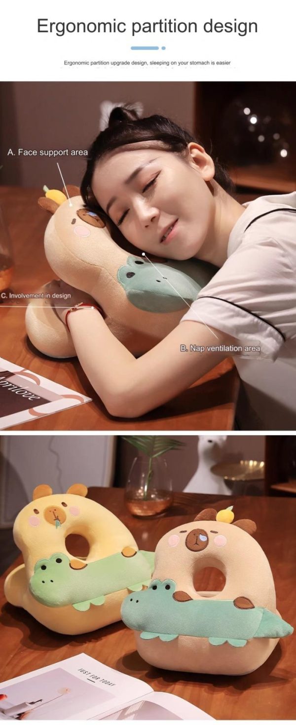 Bantal tidur siang capybara, Cute nap pillow Kapibara, Capibara Bantal tidur siang - Image 5