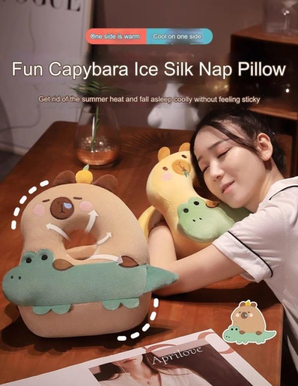 Bantal tidur siang capybara, Cute nap pillow Kapibara, Capibara Bantal tidur siang - Image 6