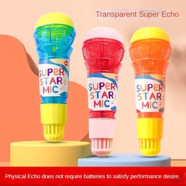 Mainan echo microphone, Karaoke Mikrofon gema anak tanpa baterai