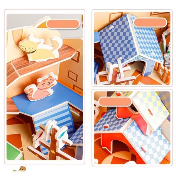 Mainan craft 3D Foam, Mainan puzzle busa 3D susun DIY Rumah Konstruksi - Image 4