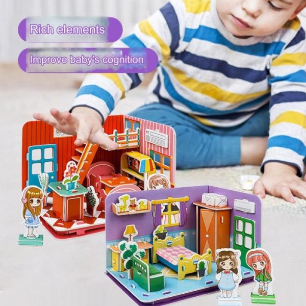 Mainan craft 3D Foam, Mainan puzzle busa 3D susun DIY Rumah Konstruksi - Image 7