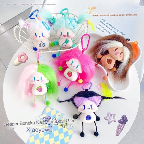 Gantungan Kunci Boneka Kawaii, Loopy, Gantungan kunci rambut meledak lucu - Image 2