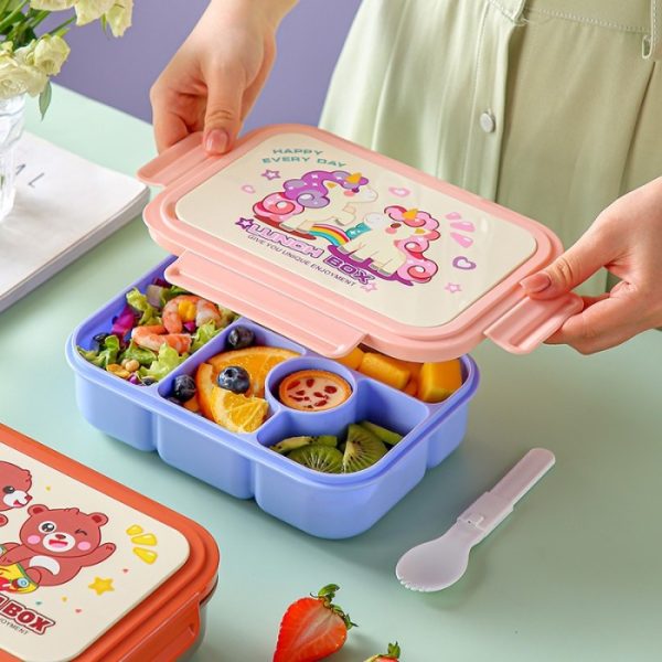 Kotak Bekal Makan anak Bear & Unicorn, Kotak makan bersekat