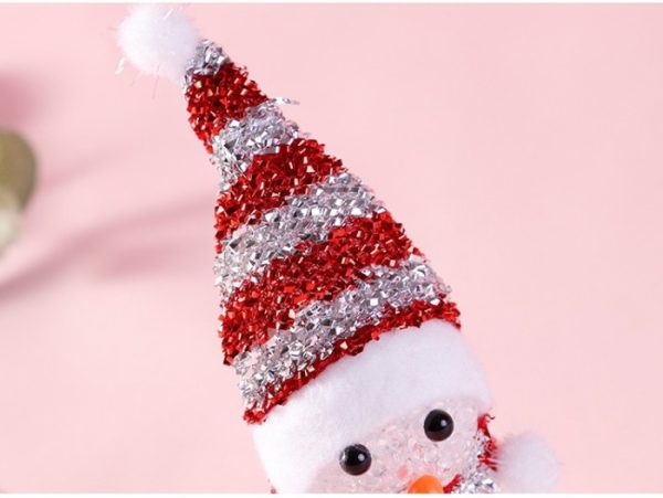 Aksesoris natal pohon natal meja kecil, Boneka salju snow man kecil - Image 6