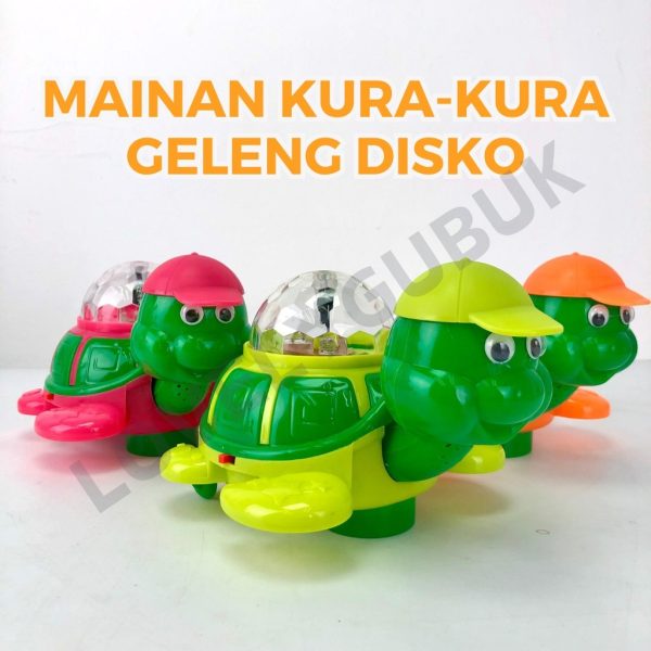 Mainan Kura-Kura Geleng Geleng Disco Disko Musik Lampu KGP33 - Image 3