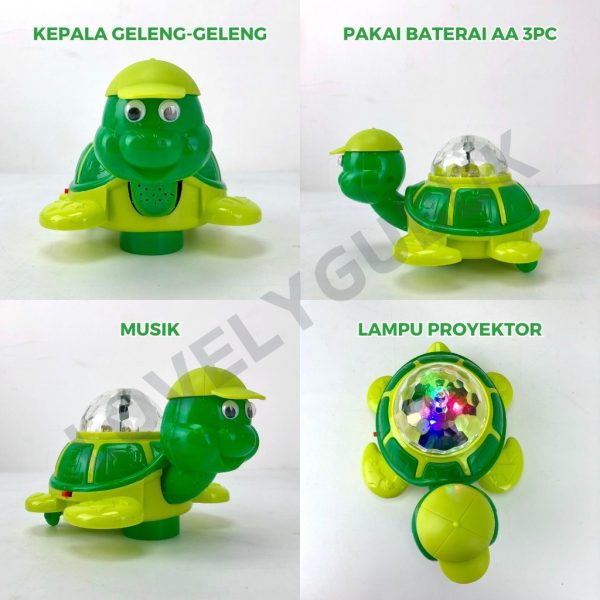 Mainan Kura-Kura Geleng Geleng Disco Disko Musik Lampu KGP33 - Image 4