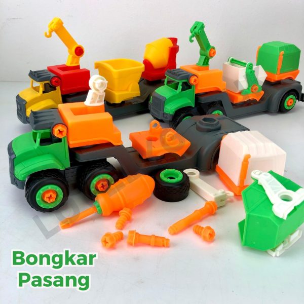 Mainan Anak Mekanik Cilik Mobil Truk Obeng Konstruksi Sanitasi KGP113 KGP111AB - Image 3