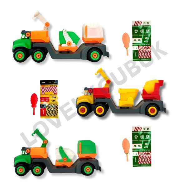 Mainan Anak Mekanik Cilik Mobil Truk Obeng Konstruksi Sanitasi KGP113 KGP111AB - Image 4