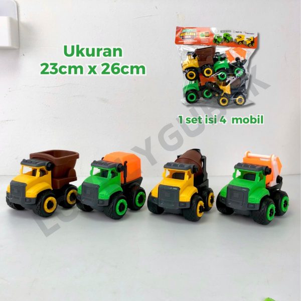 Mainan Anak Mekanik Cilik Mobil Truk Obeng Konstruksi Sanitasi KGP113 KGP111AB - Image 8