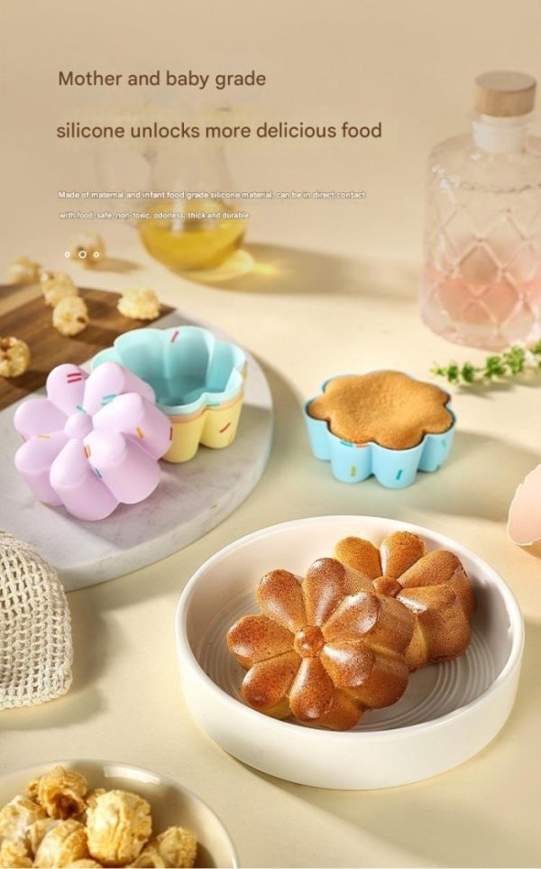 Silicon cup cake motif, Cetakan kue cupcake, Wadah bento, partisi bento - Image 2