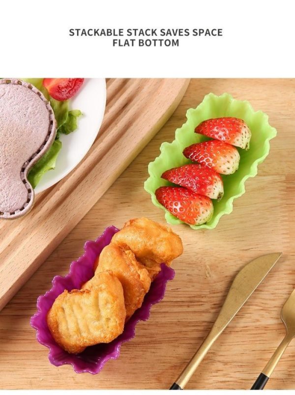 Wadah bento bentuk sayur, Silicon cup cake, Cetakan kue cupcake, partisi bento - Image 6