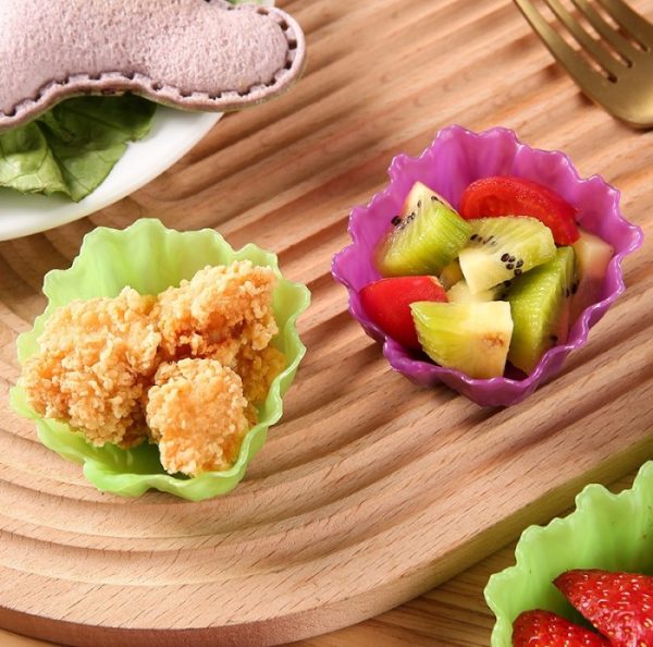 Wadah bento bentuk sayur, Silicon cup cake, Cetakan kue cupcake, partisi bento - Image 9