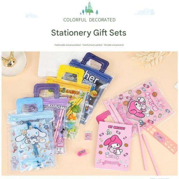 Stationery set karakter lucu anak, Pensil penghapus set goodie bag - Image 3