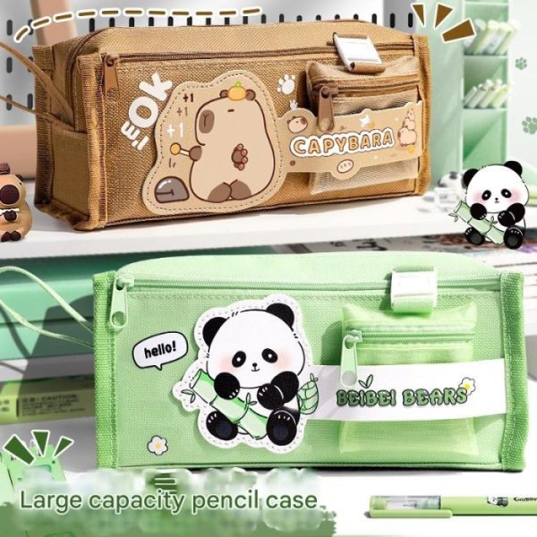 Kotak pensil capybara panda, kotak pensil mini pouch, kotak pensil 3D - Image 2