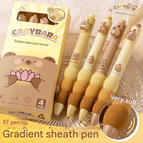 Pena set capybara, Gel Pen Capybara, Bolpen pulpen gel kapibara - Image 8