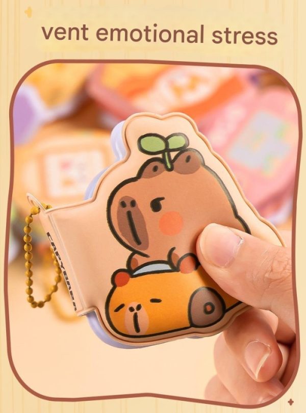 Mini memo book Capybara gantungan kunci sticky note squishy, Buku squishy kecil - Image 4