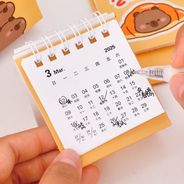 Kalender mini capybara, Kalender 2025 fortune, Mini calender - Image 3