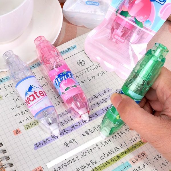 Tipex Lucu kartun tekan model minuman Tip-ex kertas roll Correction Tape